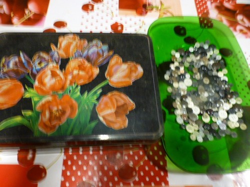 Boite bouton tulipes - boite, à